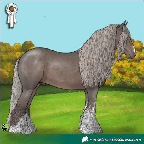 Horse Color:Silver Black Sabino 