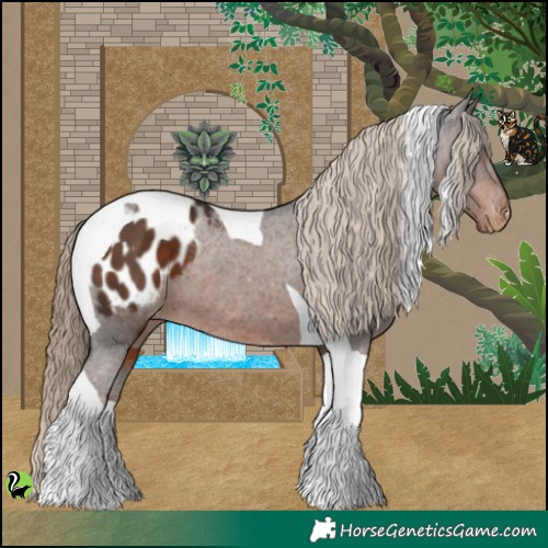 Horse Color:Liver Chestnut Tobiano Blanket 