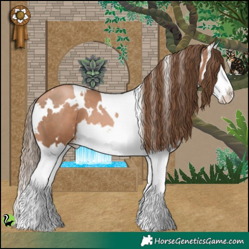 Horse Color:White Spotted Liver Chestnut Pearl Splash 