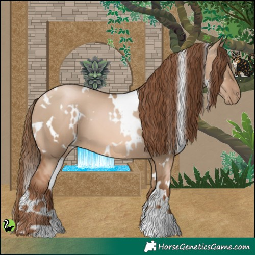Horse Color:White Spotted Liver Red Dun Pearl 