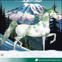 Horse Color:Watercolor Brown Onyx Splash Tobiano 