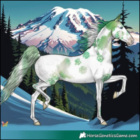 Horse Color:Watercolor Brown Onyx Splash Tobiano 