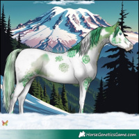 Horse Color:Watercolor Brown Onyx Splash Tobiano 