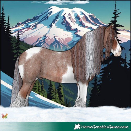 Horse Color:Painted Red Roan Splash Tobiano 