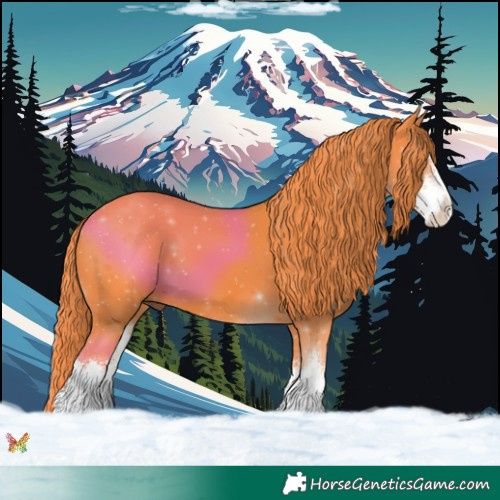 Horse Color:Watercolor White Spotted Liver Chestnut 