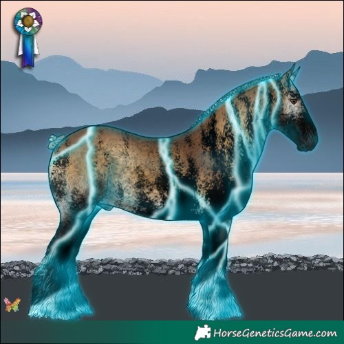 Horse Color:Void Thunderstruck White Spotted Chocolate Palomino Onyx 