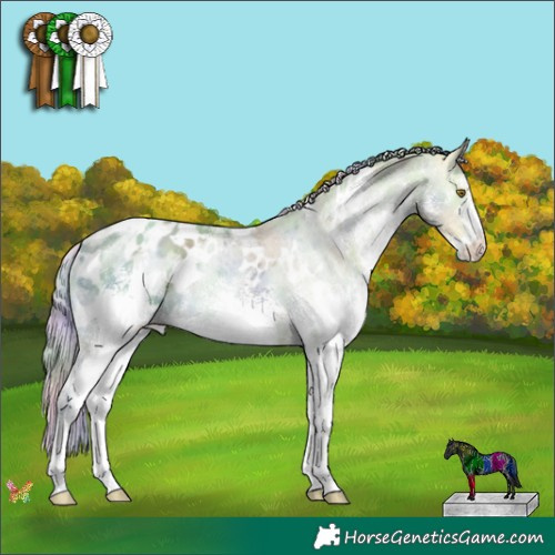 Horse Color:Nacre Watercolor White Spotted Gold Champagne Ice Appaloosa 