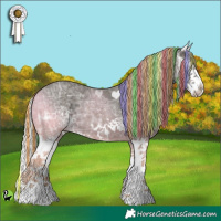 Horse Color:Painted White Spotted Silver Black Ice Splash 