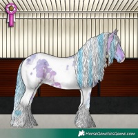 Horse Color:Watercolor White Spotted Brown Ice Dun Tobiano 