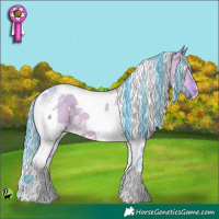 Horse Color:Watercolor White Spotted Brown Ice Dun Tobiano 