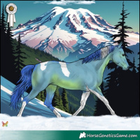 Horse Color:Watercolor Smoky Grullo Tobiano 