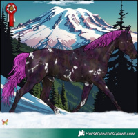 Horse Color:Watercolor White Spotted Midnight Liver Chestnut Ice 