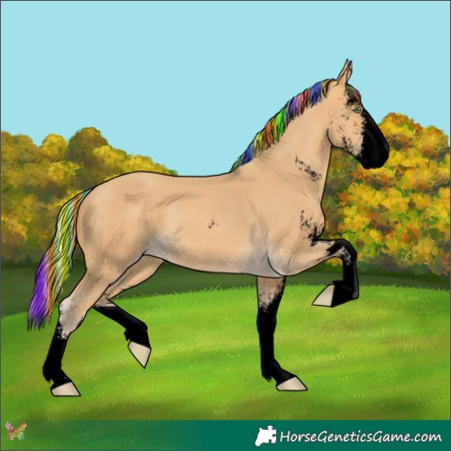 Horse Color:Void Painted Silver Sable Cream Champagne Sabino 