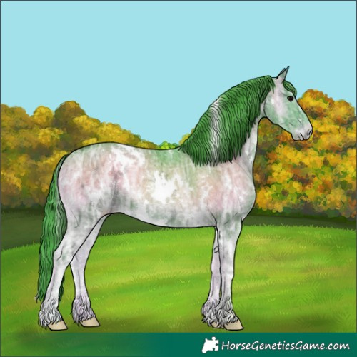 Horse Color:Watercolor White Spotted Blue Onyx Ice 