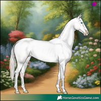 Horse Color:Silver Amber Champagne Pearl Dun Tobiano Varnish Rabicano  and Amber Champagne Pearl Dun Tobiano Varnish Rabicano 