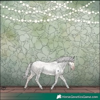 Horse Color:Silver Brown Pearl Dun Tobiano Varnish Rabicano  and Silver Amber Champagne Pearl Dun Tobiano Varnish Rabicano 
