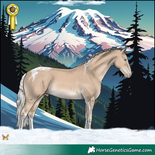 Horse Color:Silver Smoky Creme Tobiano 