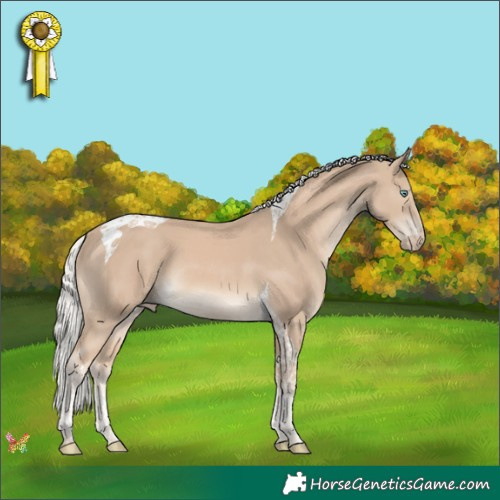 Horse Color:Silver Smoky Creme Tobiano 