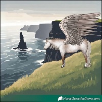 Horse Color:Gray Silver Black Pearl Tobiano 