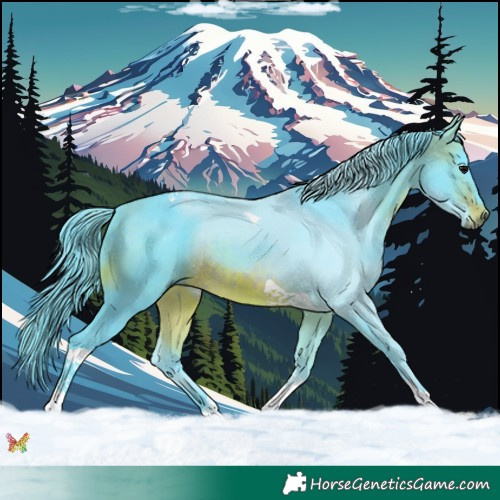 Horse Color:Watercolor Brown Tobiano 