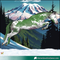 Horse Color:Watercolor Bay Splash Tobiano Rabicano 