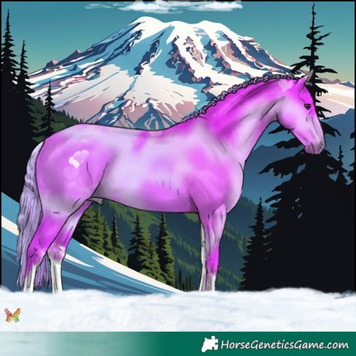 Horse Color:Watercolor White Spotted Liver Chestnut 