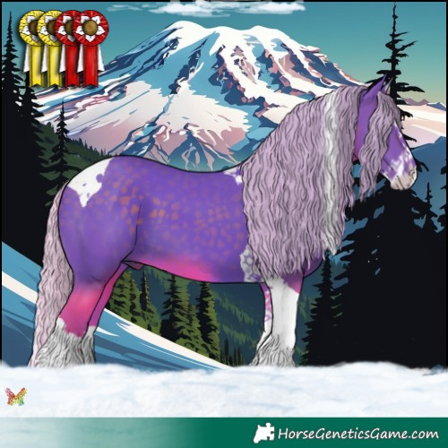 Horse Color:Watercolor Silver Black Splash Tobiano 