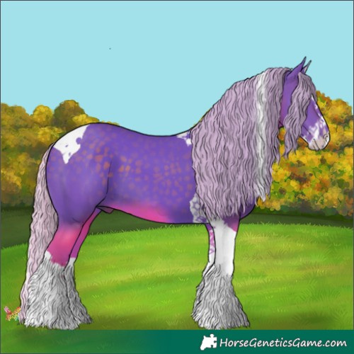 Horse Color:Watercolor Silver Black Splash Tobiano 