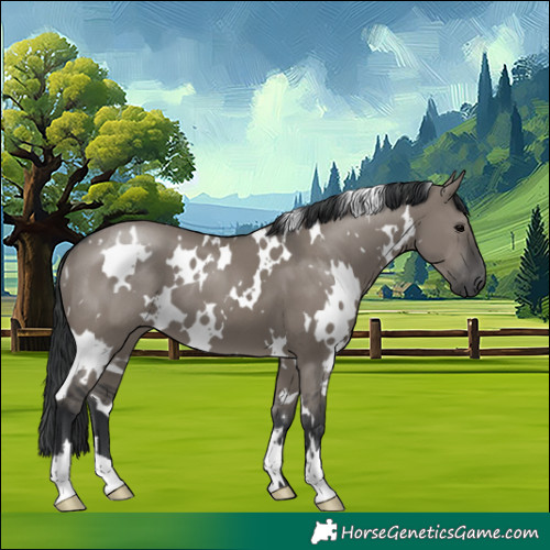 Horse Color:White Spotted Grullo 