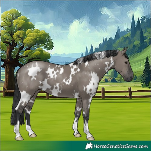 Horse Color:White Spotted Grullo 