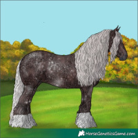 Horse Color:Chocolate Silver Black Chinchilla Ice