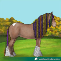 Horse Color:Painted Classic Champagne Tobiano 