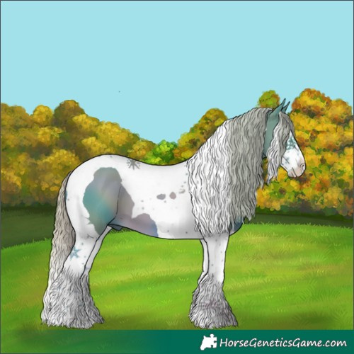 Horse Color:Watercolor Chestnut Splash Tobiano 