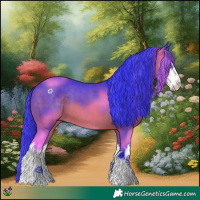Horse Color:Watercolor White Spotted Brown 