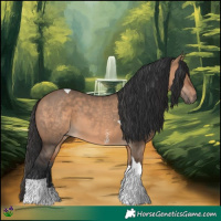 Horse Color:Brown Dun Sabino Tobiano Rabicano