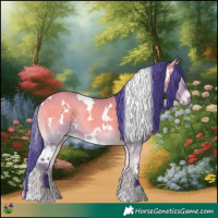 Horse Color:Watercolor White Spotted Smoky Grullo Onyx Rabicano 