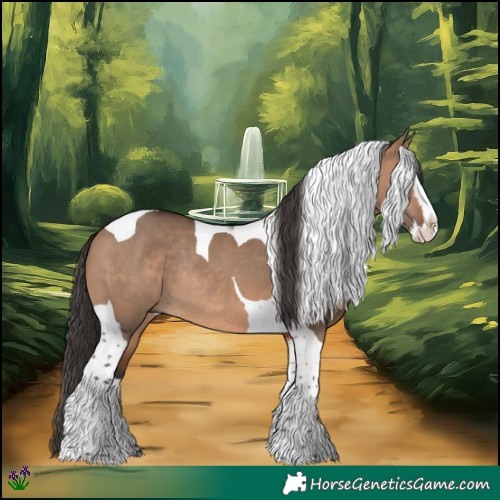 Horse Color:Brown Dun Sabino Splash Tobiano Rabicano 