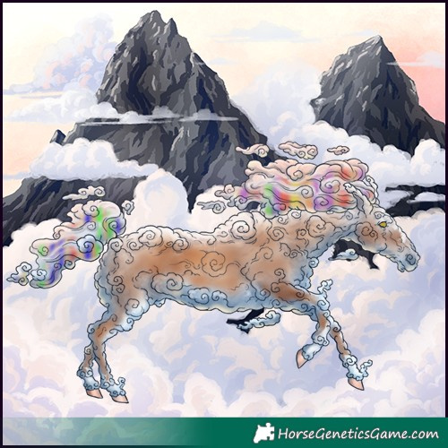Horse Color:Gray Painted Gold Champagne 