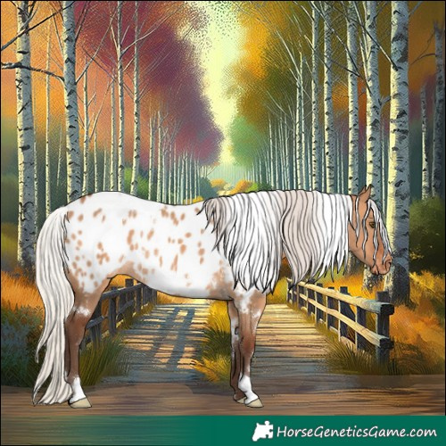 Horse Color:White Spotted Silver Bay Dun Appaloosa Rabicano 