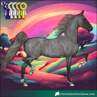 Horse Color:Liver Red Roan Mushroom Tobiano 