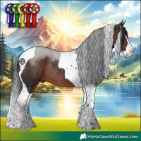 Horse Color:Brown Splash Tobiano Rabicano