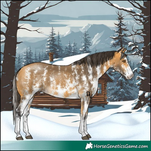 Horse Color:Buckskin Sabino