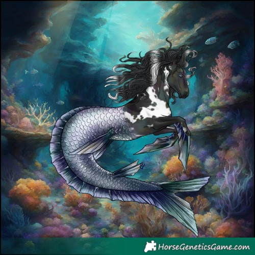 Horse Color:Platinum White Spotted Midnight Brown Chinchilla Dun 