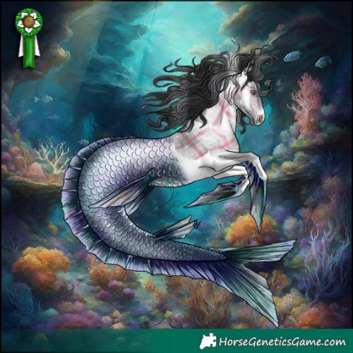 Horse Color:Plaid  Bay Chinchilla Onyx Tobiano 