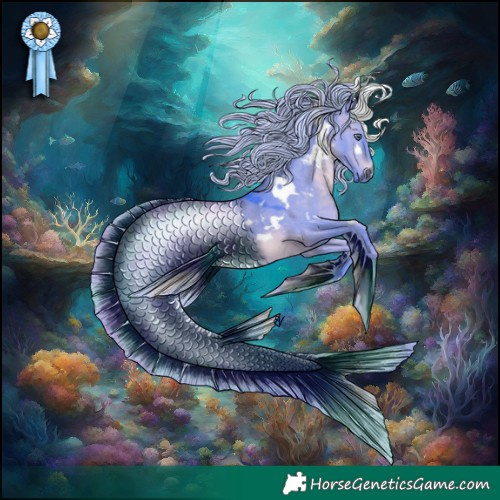 Horse Color:Watercolor White Spotted Silver Brown Chinchilla Dun 