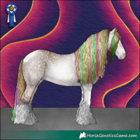 Horse Color:Gray Painted Classic Champagne Ice Tobiano Rabicano 