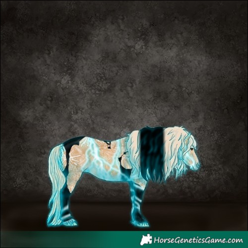 Horse Color:Void Thunderstruck Palomino Ice Tobiano 