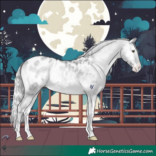 Horse Color:Silver Grullo Chinchilla Ice Onyx Tobiano Appaloosa 