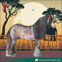 Horse Color:Nacre White Spotted Brown Dun Tobiano Brindle