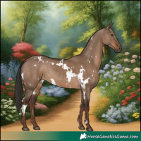 Horse Color:White Spotted Liver Red Dun 